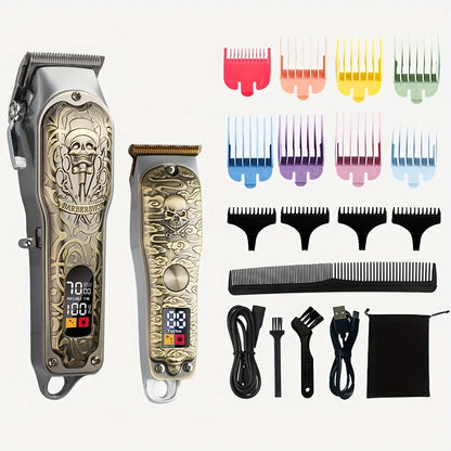 Hair Clippers Trimmers Set Cordless Men's Hair Cutting Machine Professional Beard Trimmer Barber Accessories for Men Holiday