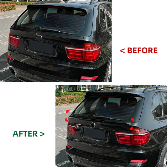 Car Spoiler Wing for BMW X5 E70 2008-2013 Rear Roof Trunk Splitter Tail Fin Guard Board External Decoration Accessories Tuning
