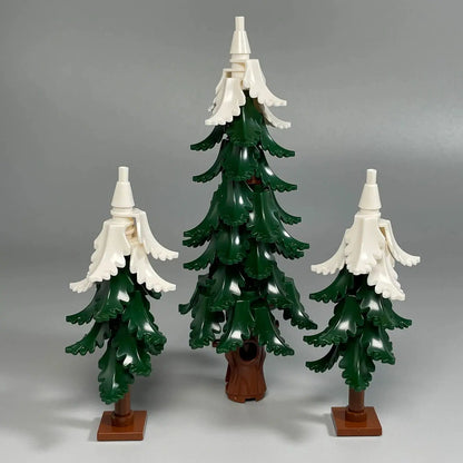 MOC City Garden Building Block Set – DIY Assembly Pine & Pine And Cypr, Street View Forest Plants, Trunk Leaves Grass Accessorie