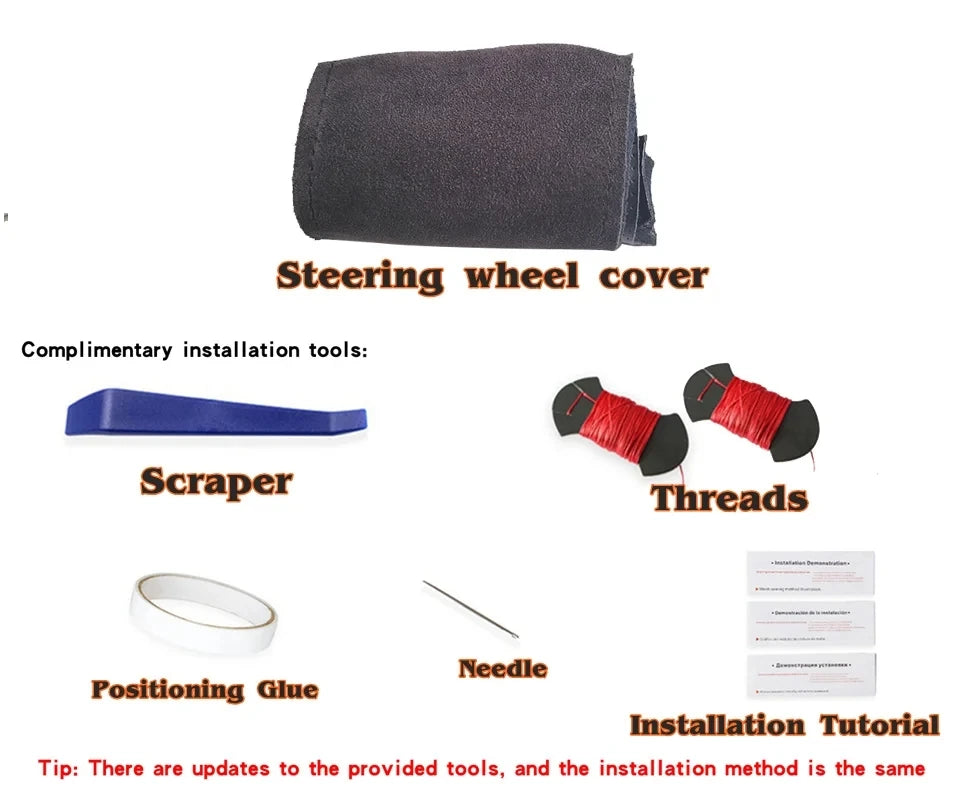 Customization Hand Sewing Suede Leather Non-Slip Car Steering Wheel Cover For Volkswagen Golf 6 GTI MK6 Polo GTI Scirocco R