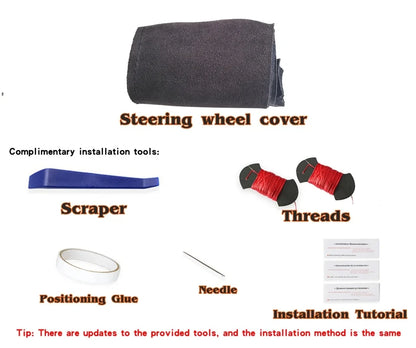 Customization Hand Sewing Suede Leather Non-Slip Car Steering Wheel Cover For Volkswagen Golf 6 GTI MK6 Polo GTI Scirocco R