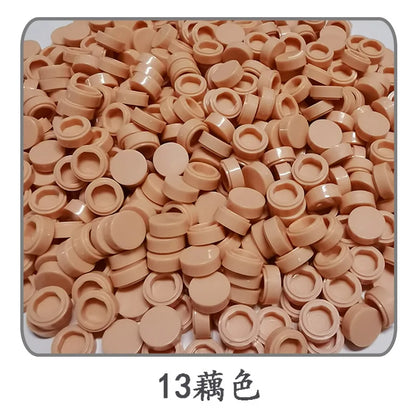 900pcs 52 Colors City Building Blocks Flat Tile 1x1 Round Bricks DIY Enlighten Blocks Parts 98138 Blocks for Children Boys Girls