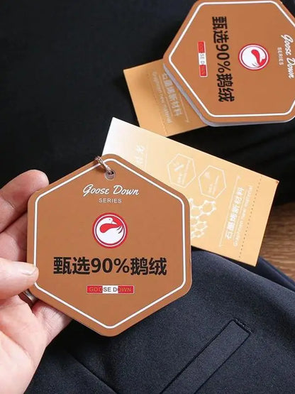 Graphene Self-Heating Goose down Thermal Padded Pants Winter Warm Storage Heat Straight Leg Long Trousers Fashion Urban Casual