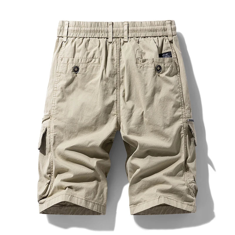New Summer Men Cargo Cotton Shorts Mens Beach Multi Pocket Shorts Man Spring Fashion Casual Joggers Shorts Male Dropshipping