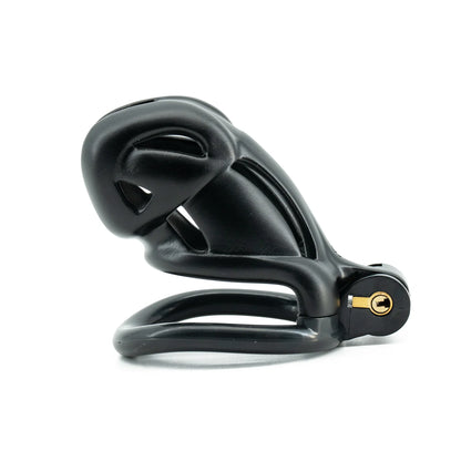 Black Curved Ring Cuckold Male Chastity Device Long Plastic Cock Cage Penis Lock Sex Toys for Men