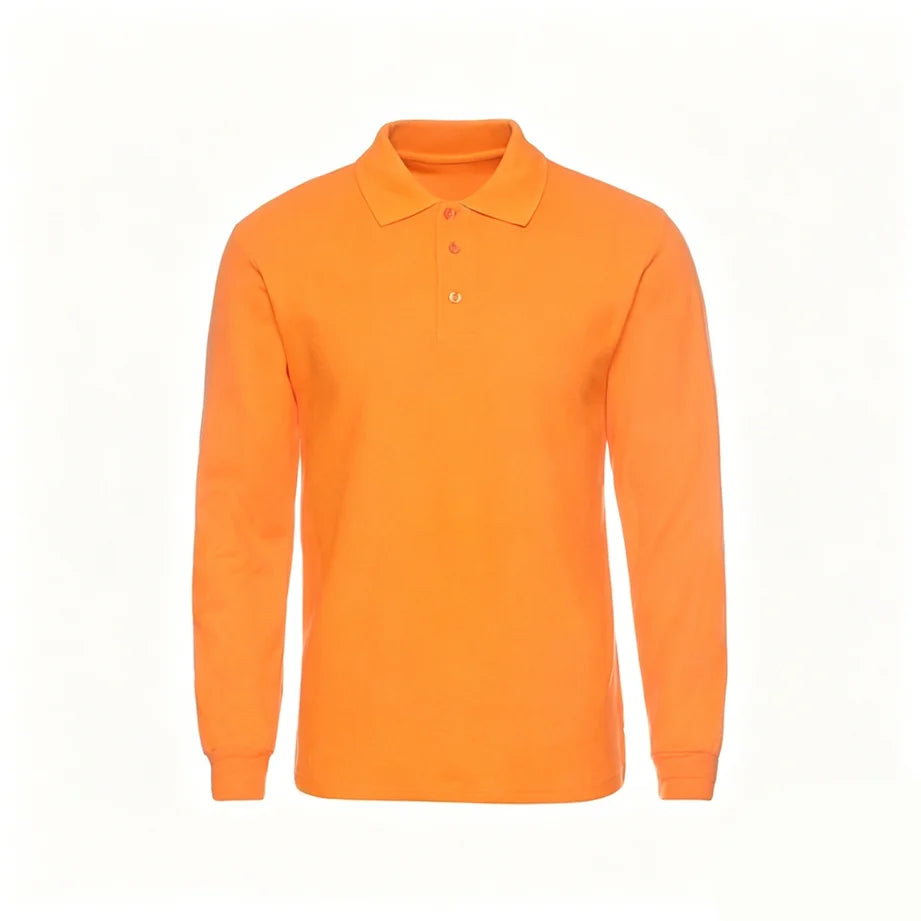 Top Compass Patch Long Sleeved Polo Shirt Spring Autumn All Cotton Casual Men's Luxury Golf Long Sleeved T-shirt Top Asian S-3XL