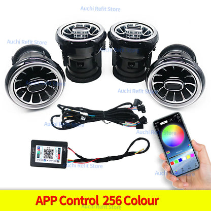 256 Colours LED Air Vents For Audi A3 S3 RS3 8V 8Y 8P 2004-2020 Car Dashboard  Ambient Light Air Conditioner Outlet Nozzle Refit