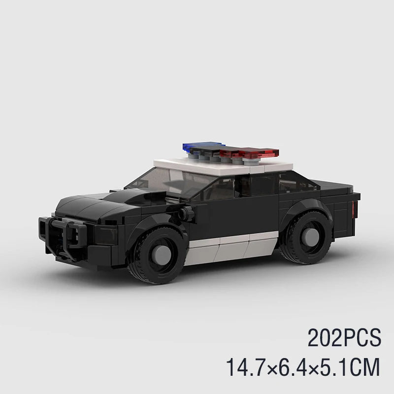 MOC Speed Sports Super Race Car Model Building Blocks Pickup Police Bricks City Racing Vehicle SUV Technical Rally Sport Toy