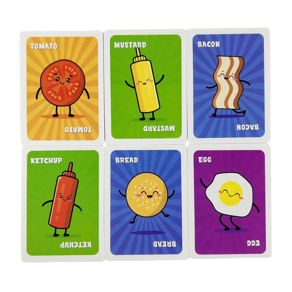 1/3/5/10 Pcs Slapburger Card Game Fast Paced Kids and Family Games Fun Card Game for Birthdays Classroom Camping Game Wholesale