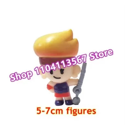 24pcs Cartoon Mini Figures Poco Bibi Shelly Cute Anime Heroes Model Accessories Charms Game Collectibles Toys for Children Gift