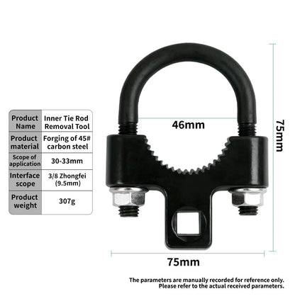 3/8 Inch Inner Tie Rod Removal Tool, Car Steering Ball Joint Disassembly Maintenance Tool, Professional Auto Repair Tool