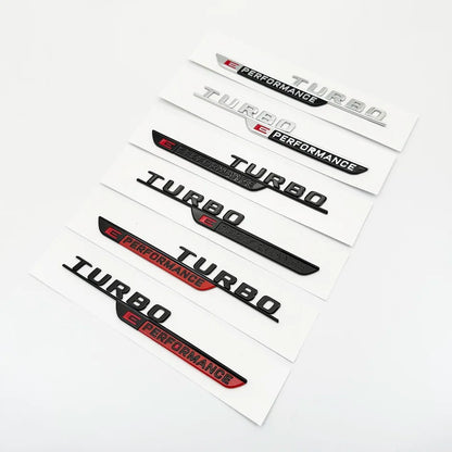 2024 New Letters Numbe TURBO E PERFORMANCE Emblem Car Fender Trim Badge Sticker For W206 C63s GLC63s Accessories