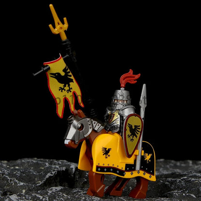 Green Dragon Raven Knights Shield Action Figures MOC Medieval Ancient Knights Scene Building Block Creative Toys for Children