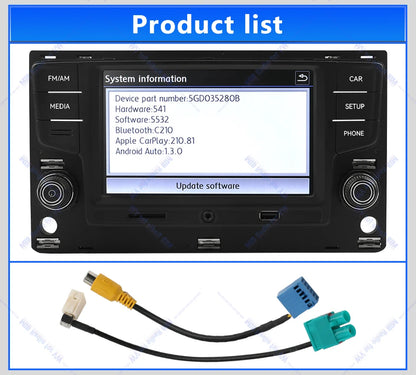 Noname 5GD035280B MIB Carplay Car Radio for VW Golf MK7 MK7.5 Passat B8 Sportvan Tiguan Bluetooth 6.5 inch Android Auto Player