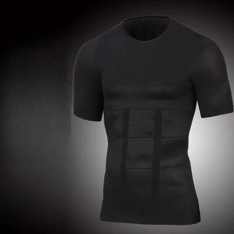 New Slimming Body Shaper Chest Binder Slimming Waist Vest Men's T-shirt Vest Sleeveless Fitness Sports Clothes Vest Sleeveless