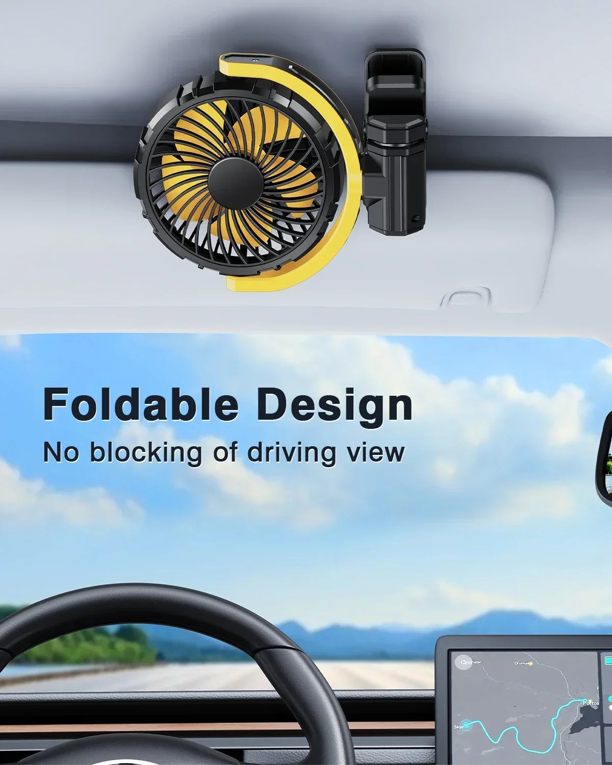 Summer Car Electric Fan Adjustable Speed Cooling Fan With Clip 2000mAh Rechargeable Air Cooler Fan Home Outdoor Travel