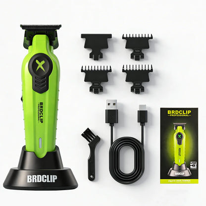 New 2026 BRDCLIP FA1T Green Professional Hair Trimmer Barber Carving Gradient Finish Machine Electric Clipper with Charger Stand