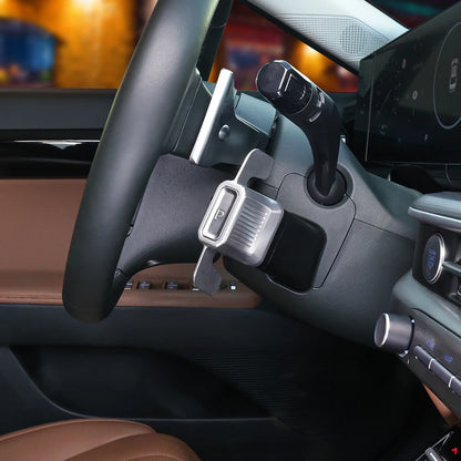 For Hyundai Santa FE/ Tucson /Kona /Sonata 2024-2026 Aluminum Steering Wheel Gear Shift Knob Assistor Button Cover Accessories