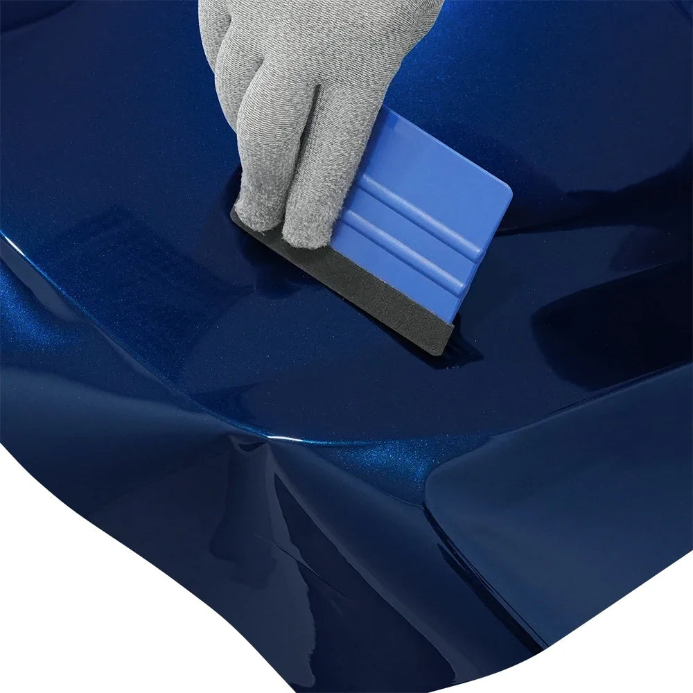 Premium PET Tanzanite Blue Metallic Vinyl Wrap Film for Cars Motorcycles Full or Partial Body UV-Resistant Removable Accessories