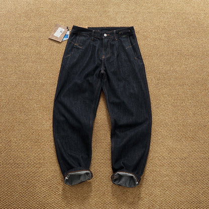 2025 Autumn New American Retro Heavyweight High-end Comfort Jeans Men's Fashion 80% Cotton Washed Straight Casual Pencil Pants