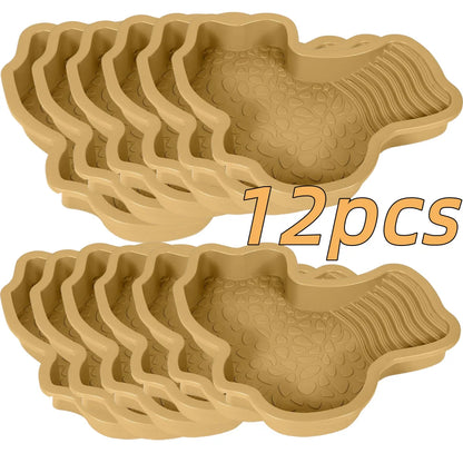 Turtles Bathing Pool Water Bowl with Slip Proof 35x28.50cm Friendly Habitat with Steps for Reptiles Resting and Soaking