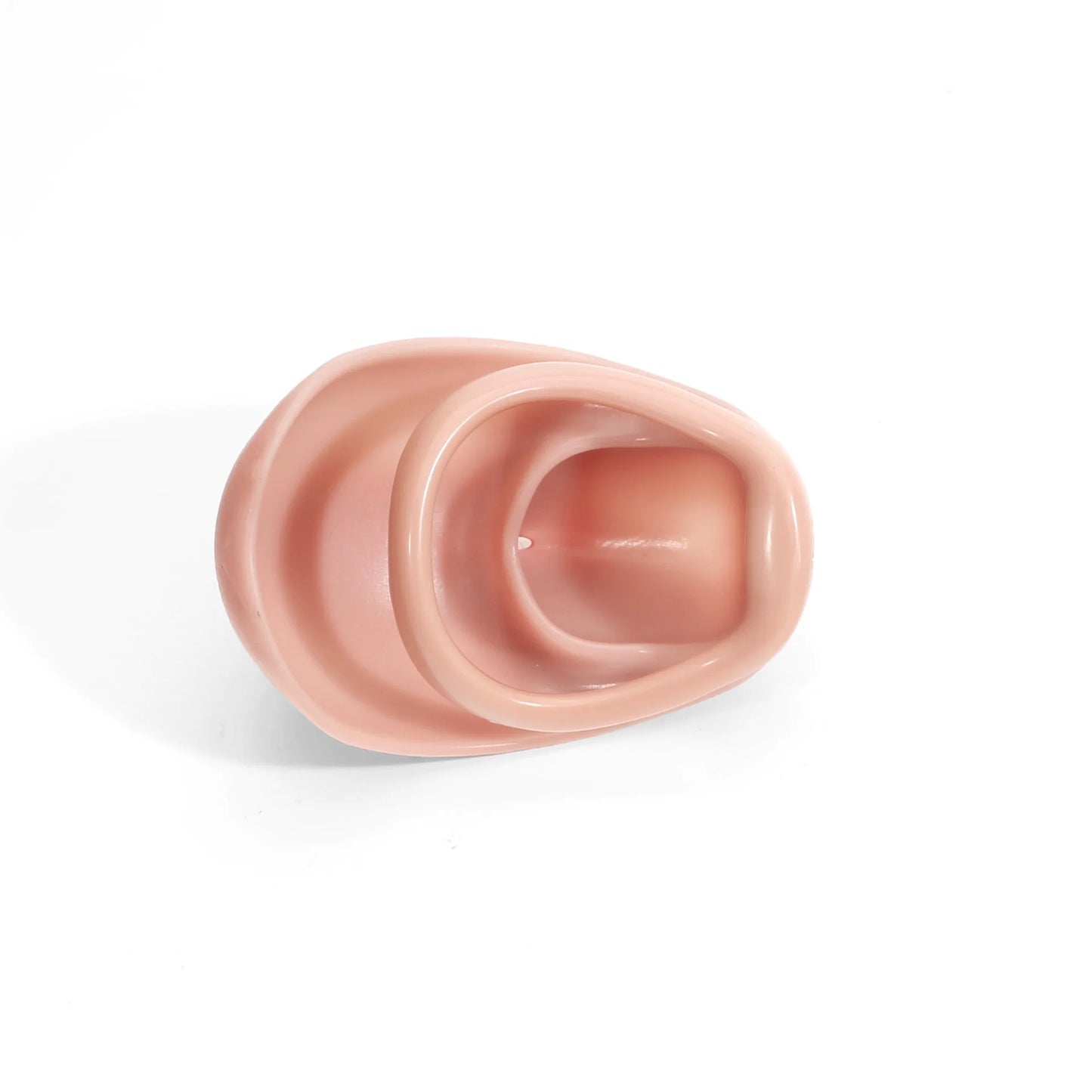 Realistic Pussy Hole Chastity Cage with 4 Size Penis Rings for Men Curve Vagina Texture Cock Lock Bondage Sex Toys for Gay Sissy