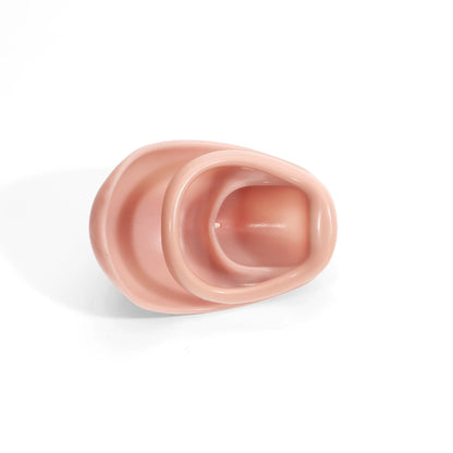 Realistic Pussy Hole Chastity Cage with 4 Size Penis Rings for Men Curve Vagina Texture Cock Lock Bondage Sex Toys for Gay Sissy