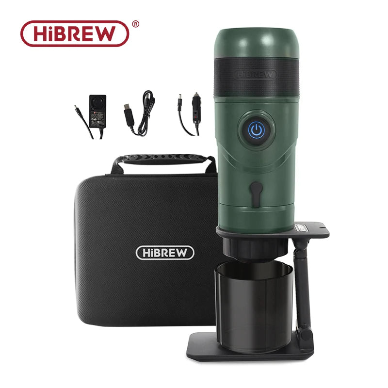HiBREW Portable Coffee Machine for Car & Home,DC12V  Expresso Coffee Maker Fit Nexpresso Dolce  Pod Capsule  Coffee Powder H4