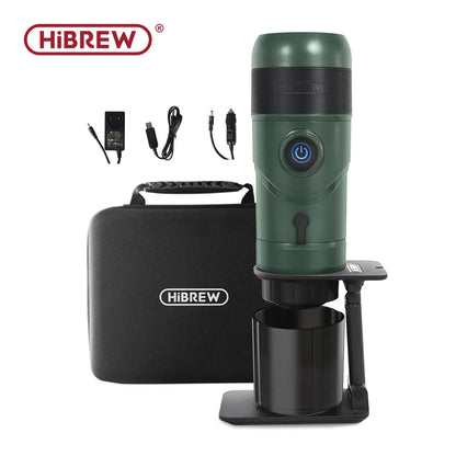 HiBREW Portable Coffee Machine for Car & Home,DC12V  Expresso Coffee Maker Fit Nexpresso Dolce  Pod Capsule  Coffee Powder H4