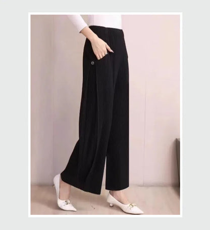 Miyake Pleated Fall Women Pants New High-waisted Thin Casual Pants Temperament Fashion Versatile Office Commuting Women's Pants