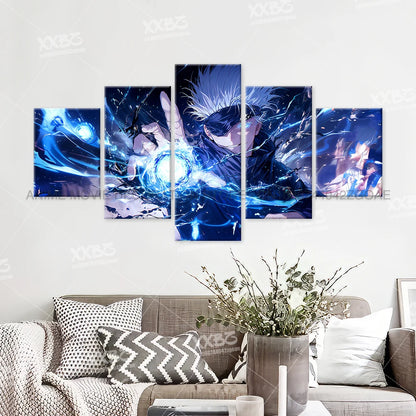 Anime Jujutsu Kaisen Character 5PCS Home Decor Canvas Paintings Pictures Wall Art Printed Poster No Frame Artwork Living Room