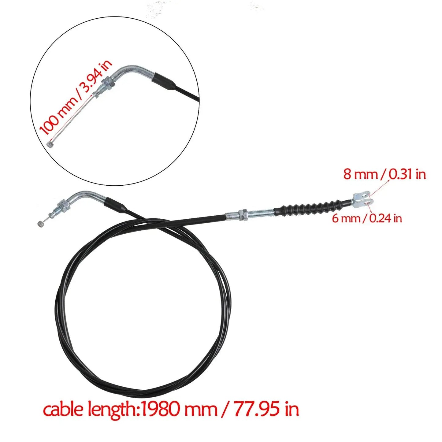 Clutch/ Throttle & Brake Pedal Cable Kit For Go Kart Drift Trike ATV Quad Buggy