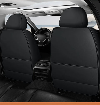 Universal Auto Split Seat Car Full Seat Cover Breathable Ice Silk Nappa Leather Car SUV Cushion Full Seats Cover Protection