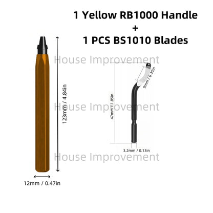 Deburring Tool Set with 11pcs High Speed Steel Swivel Blades Burr Removal Tool for Metal Resin PVC Pipes Copper Plastic Aluminum