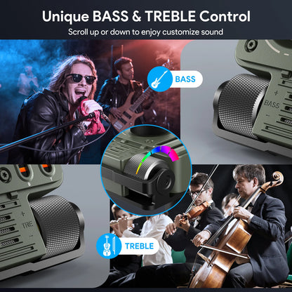 LENCENT Bluetooth 5.3 FM Transmitter for Car Adjustable Treble and Bass Sound Music Player Supports PD30W Fast Charging Car Kit