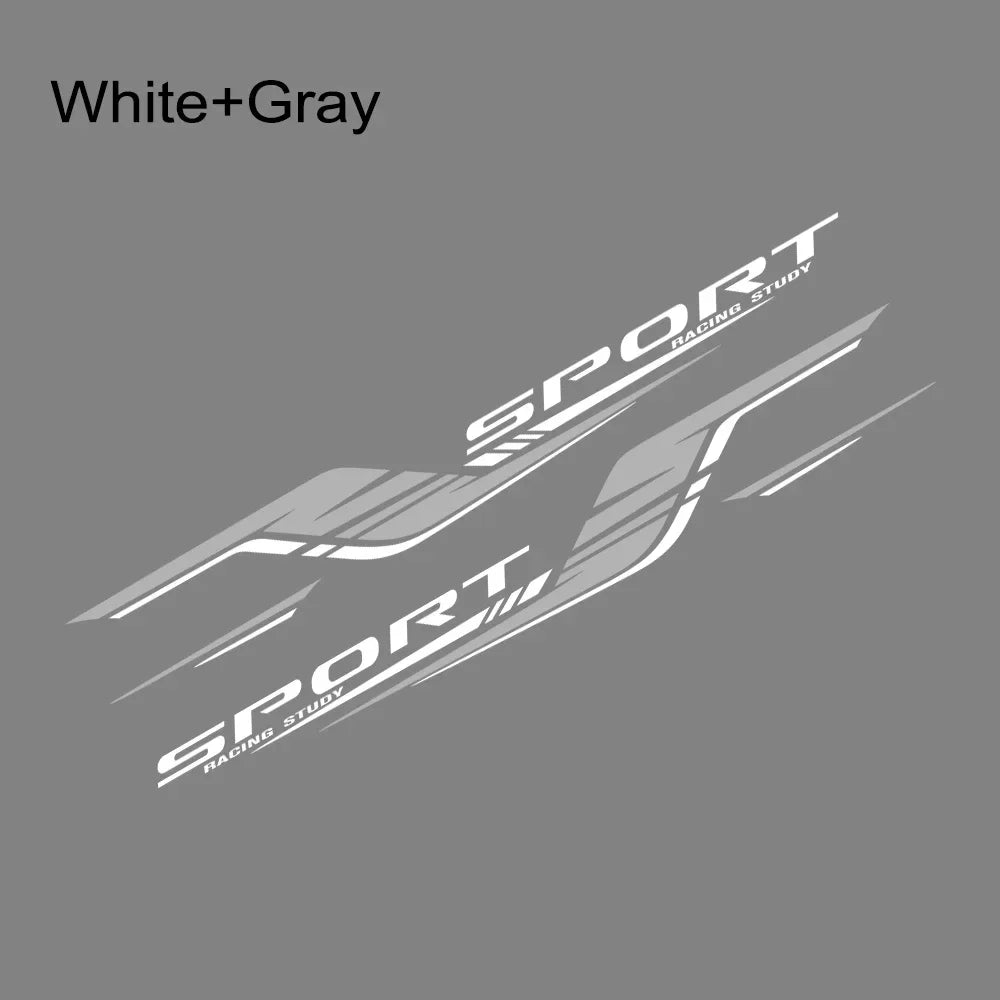 2PCS Long Stripes Car Decal Left and Right Side Personalized Waterproof Vinyl Tuning Stickers For Auto Body Decor Accessories