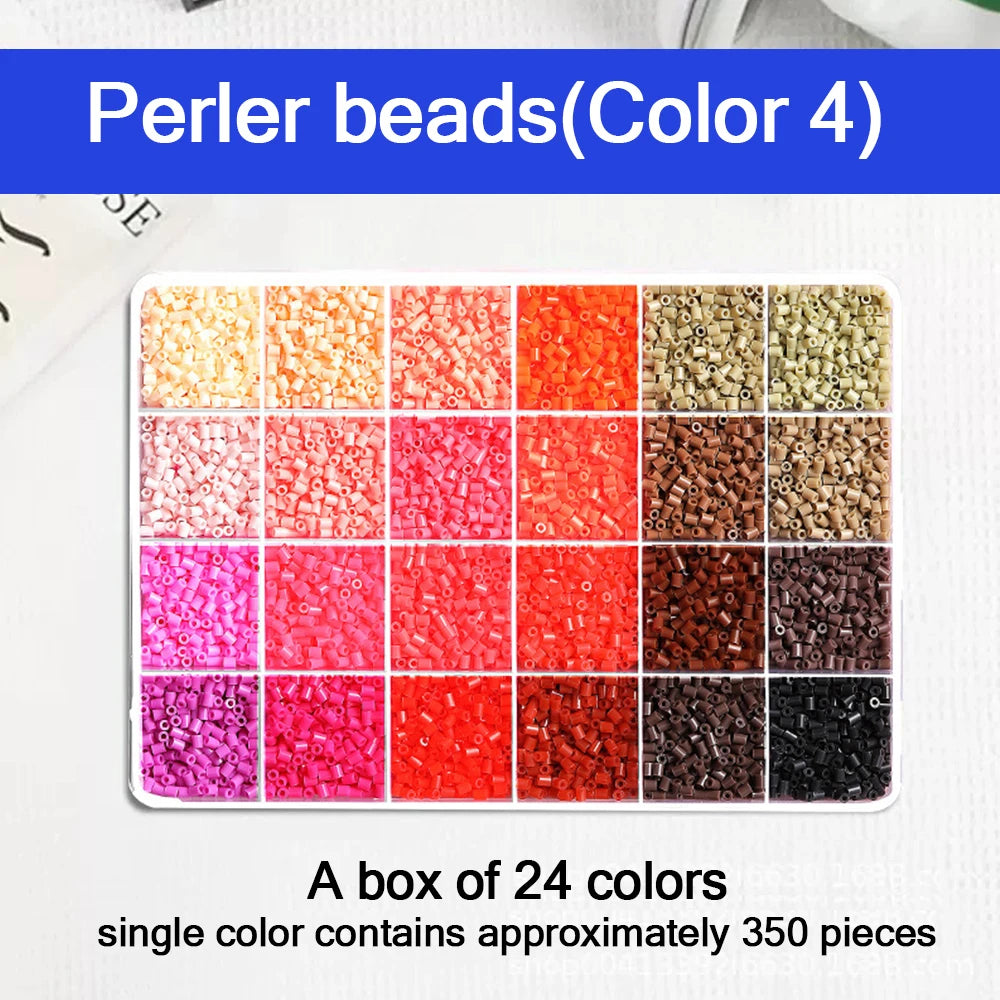 24/48/72/96 Colors Fuse Beads Kit For Kids, 5mm Melty Beads Craft Set With Iron & Accessories, DIY Pixel Art Toys For Creative G