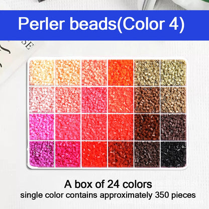 24/48/72/96 Colors Fuse Beads Kit For Kids, 5mm Melty Beads Craft Set With Iron & Accessories, DIY Pixel Art Toys For Creative G