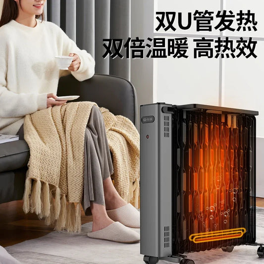 220V Pioneer Oil Filled Radiator Heater Energy Saving for Home Living Room Bedroom Large Area Electric Heater CAW