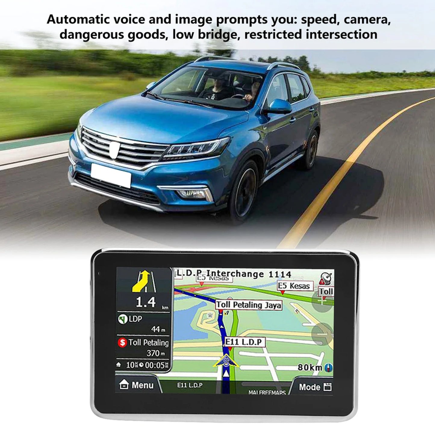 Universal 5 Inch Touch Screen Car Navigator GPS Navigation DDR256M 8G MP3 FM Europe Map Q5 1 Automotive Electronics