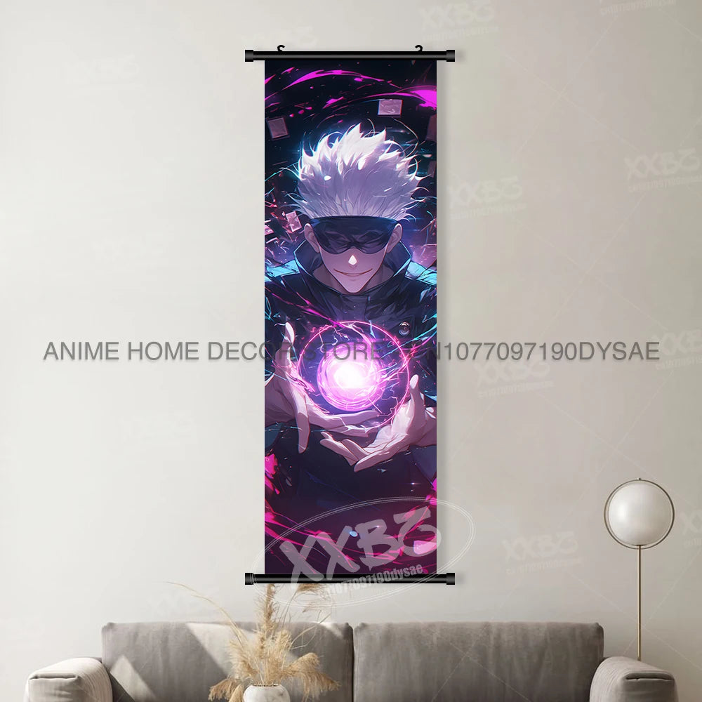Jujutsu Kaisen Anime Poster Room Canvas Print Hanging Painting Wall Art Megumi Fushiguro Scrolls Picture Home Decoration Mural