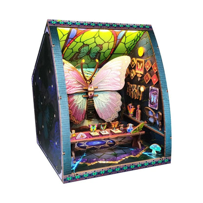 3D Butterfly Room Wooden Puzzle Adults DIY Handmade Jigsaw Educational Toy Unique Art Ornament Souvenir Gift for Kids Decoration