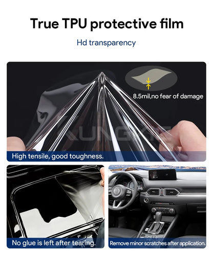 For Mazda CX-5 CX5 2017-2024 Interior Protection Film TPU Anti-scratch Sticker Dashboard GPS Navigation Transparent Accessories