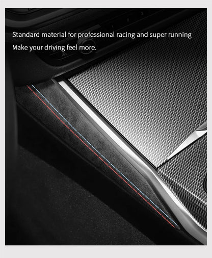 For BMW 2er Two-Door G42 3er i3 G20 G28 4er i4 G23 Center Console Side Trim Sticker Car Interior Accessories Made of Alcantara