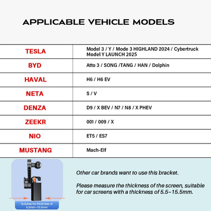Magnetic Car Phone Holder for Tesla Model 3/Y BYD Car Display Screen Side 360 Degree Rotation Car Mount for IPhone 12 13 14 15