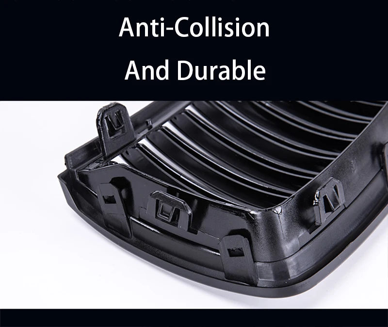 Pulleco For BMW 3 Series E90 E91 323I 328I 335I 330I 325I Car Front Grille Racing Grill  Single  2005-2008 Gloss Black Grille