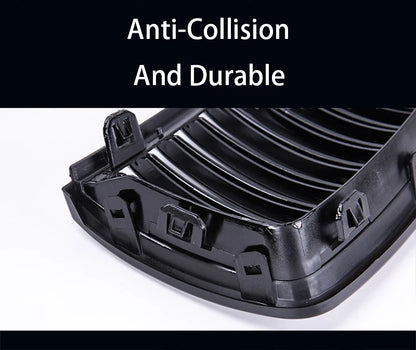 Pulleco For BMW 3 Series E90 E91 323I 328I 335I 330I 325I Car Front Grille Racing Grill  Single  2005-2008 Gloss Black Grille