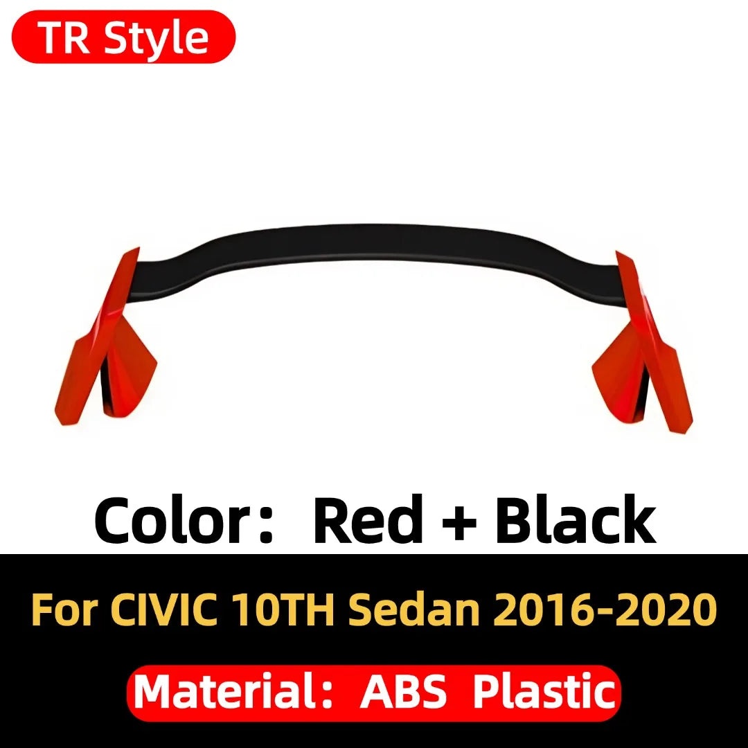 Racing Rear Trunk Spoiler Wing Tail Tuning Accessories Boot Lip Airfoil Body Kit For Honda Civic FC1 10th 4 Door Sedan 2016-2020