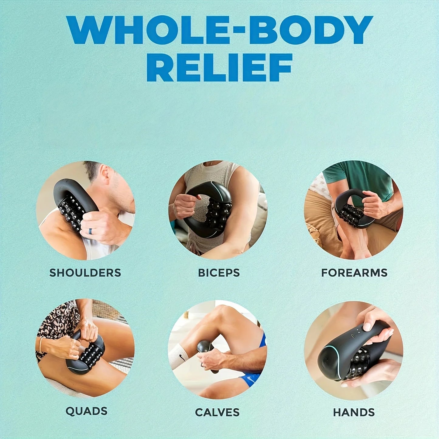 Rolling Tapping Massager for Full Body Relief, Deep Tissue and Muscle Recovery Massage, With Powerful 3-Speed Rotation Function
