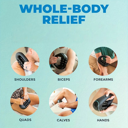 Rolling Tapping Massager for Full Body Relief, Deep Tissue and Muscle Recovery Massage, With Powerful 3-Speed Rotation Function